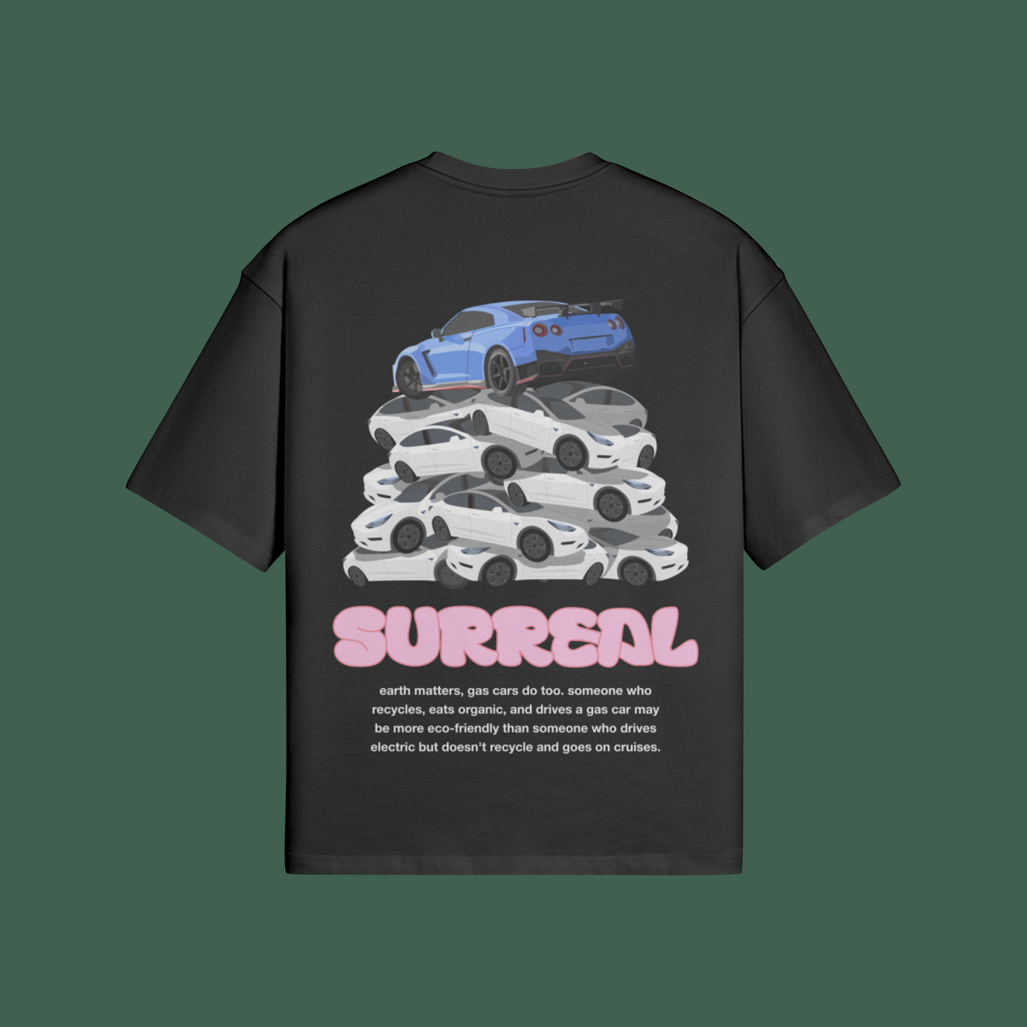 gtr and teslas shirt black