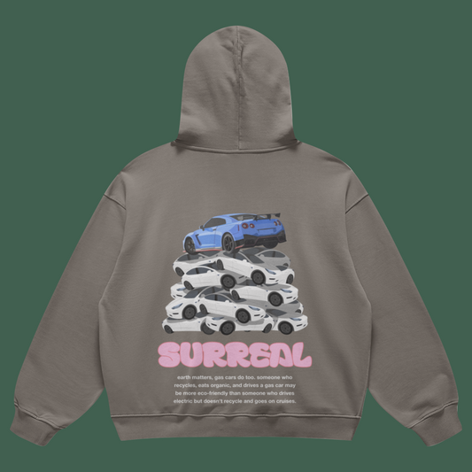 gtr and teslas hoodie gray