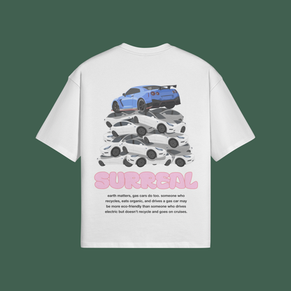 gtr and teslas shirt white
