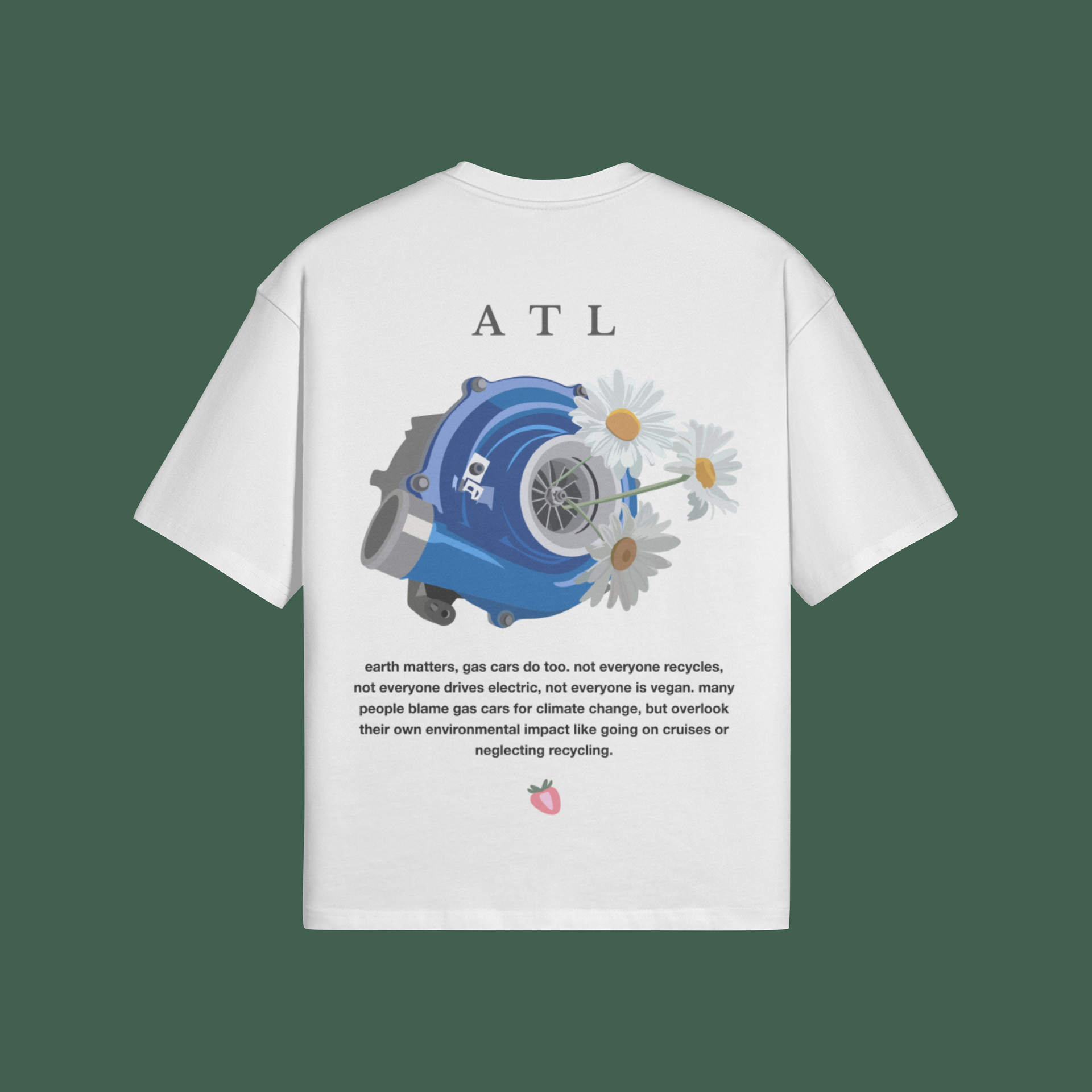 turbo flowers shirt white – surreal clothing ATL